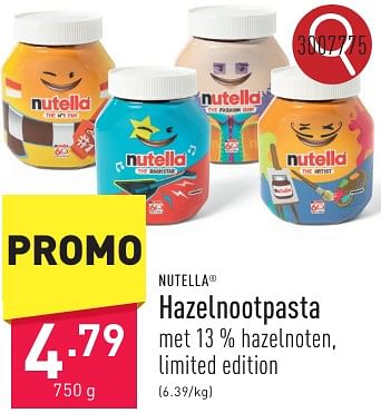 Promotions Hazelnootpasta - Nutella - Valide de 10/05/2024 à 12/05/2024 chez Aldi
