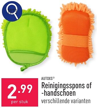 Promotions Reinigingsspons of -handschoen - AutoXS - Valide de 11/05/2024 à 12/05/2024 chez Aldi