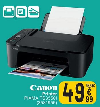 Promotions Canon printer pixma ts3550i - Canon - Valide de 30/04/2024 à 13/05/2024 chez Cora