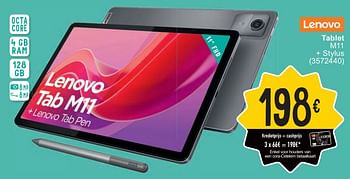 Promotions Lenovo tablet m11 + stylus - Lenovo - Valide de 30/04/2024 à 13/05/2024 chez Cora