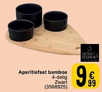 Aperitiefset bamboe 4-delig-Huismerk - Cora