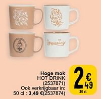 Hoge mok hot drink-Huismerk - Cora