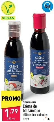 Promoties Crème de balsamique - Cucina Nobile - Geldig van 06/05/2024 tot 12/05/2024 bij Aldi