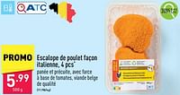 Promotions Escalope de poulet façon italienne - Produit maison - Aldi - Valide de 06/05/2024 à 12/05/2024 chez Aldi