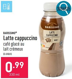 Promotions Latte cappuccino - BARISSIMO - Valide de 06/05/2024 à 12/05/2024 chez Aldi