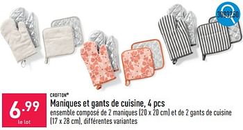 Promotions Maniques et gants de cuisine - Crofton - Valide de 06/05/2024 à 12/05/2024 chez Aldi