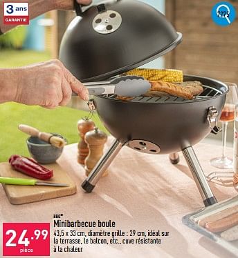 Promoties Minibarbecue boule - BBQ - Geldig van 06/05/2024 tot 12/05/2024 bij Aldi
