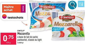 Promotions Mozzarella - D'Antelli - Valide de 06/05/2024 à 12/05/2024 chez Aldi