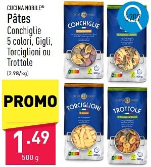 Promoties Pâtes - Cucina Nobile - Geldig van 06/05/2024 tot 12/05/2024 bij Aldi