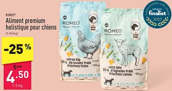 Promotions Aliment premium holistique pour chiens - Romeo - Valide de 06/05/2024 à 12/05/2024 chez Aldi