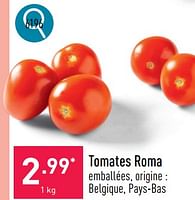 Promotions Tomates roma - Produit maison - Aldi - Valide de 06/05/2024 à 12/05/2024 chez Aldi