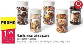 Promotions Garniture pour crème glacée - Produit maison - Aldi - Valide de 06/05/2024 à 12/05/2024 chez Aldi