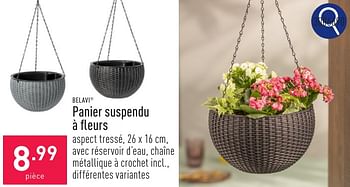 Promoties Panier suspendu à fleurs - Belavi - Geldig van 06/05/2024 tot 12/05/2024 bij Aldi