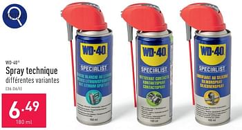 Promoties Spray technique - WD-40 - Geldig van 06/05/2024 tot 12/05/2024 bij Aldi