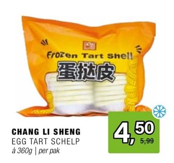 Promotions Chang li sheng egg tart schelp - Chang Li Sheng - Valide de 24/04/2024 à 14/05/2024 chez Amazing Oriental