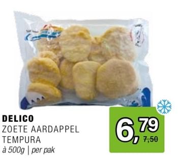 Promotions Delico zoete aardappel tempura - Delico - Valide de 24/04/2024 à 14/05/2024 chez Amazing Oriental