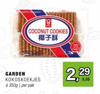 Promoties Garden kokoskoekjes - Garden - Geldig van 24/04/2024 tot 14/05/2024 bij Amazing Oriental