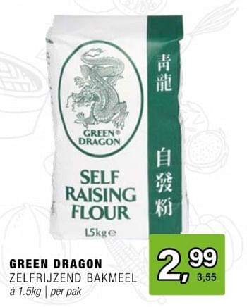 Promoties Green dragon zelfrijzend bakmeel - Green Dragon - Geldig van 24/04/2024 tot 14/05/2024 bij Amazing Oriental