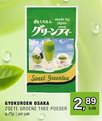 Gyokuroen osaka zoete groene thee poeder-Gyokuroen Osaka