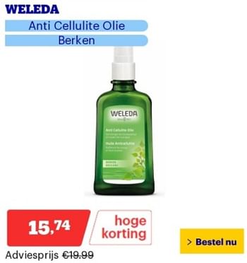 Promoties Weleda anti cellulite olie - Weleda - Geldig van 29/04/2024 tot 05/05/2024 bij Bol.com