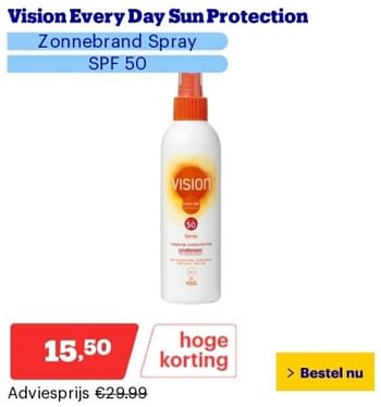 Promoties Vision every day sun protection - Vision - Geldig van 29/04/2024 tot 05/05/2024 bij Bol.com