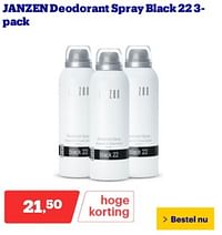 Janzen deodorant spray black 22-Huismerk - Bol.com