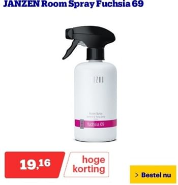 Promoties Janzen room spray fuchsia 69 - Huismerk - Bol.com - Geldig van 29/04/2024 tot 05/05/2024 bij Bol.com