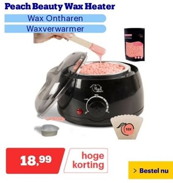 Promoties Peach beauty wax heater - Peachbeauty - Geldig van 29/04/2024 tot 05/05/2024 bij Bol.com