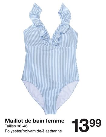 Promotions Maillot de bain femme - Produit maison - Zeeman  - Valide de 27/04/2024 à 03/05/2024 chez Zeeman