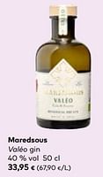 Promotions Maredsous valéo gin - Maredsous - Valide de 24/04/2024 à 21/05/2024 chez Bioplanet