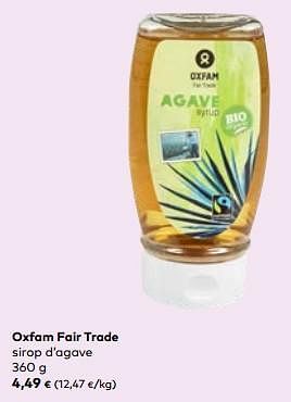 Promoties Oxfam fair trade sirop d’agave - Oxfam Fairtrade - Geldig van 24/04/2024 tot 21/05/2024 bij Bioplanet