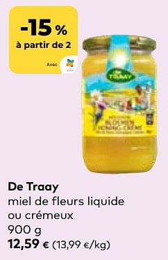 Promoties De traay miel de fleurs liquide ou crémeux - de Traay - Geldig van 24/04/2024 tot 21/05/2024 bij Bioplanet