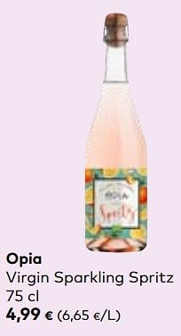 Promoties Opia virgin sparkling spritz - Opia - Geldig van 24/04/2024 tot 21/05/2024 bij Bioplanet