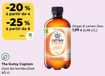 Promoties The gutsy captain ginger + lemon zero - The Gutsy Captain - Geldig van 24/04/2024 tot 21/05/2024 bij Bioplanet