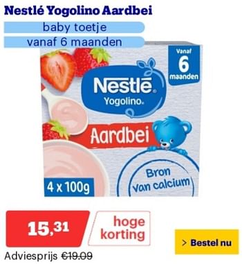 Promotions Nestlé yogolino aardbei - Nestlé - Valide de 29/04/2024 à 05/05/2024 chez Bol.com