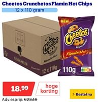 Promoties Cheetos crunchetos flamin hot chips - Cheetos  - Geldig van 29/04/2024 tot 05/05/2024 bij Bol.com