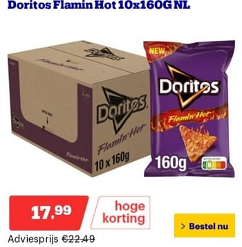 Promotions Doritos flamin hot - Doritos - Valide de 29/04/2024 à 05/05/2024 chez Bol.com