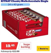 Kitkat chunky melkchocolade single-Nestlé