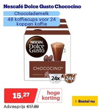 Promotions Nescafé dolce gusto chococino - Nescafe - Valide de 29/04/2024 à 05/05/2024 chez Bol.com