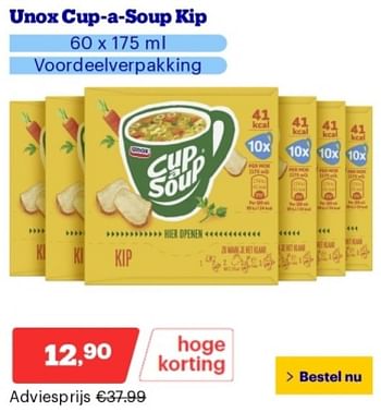 Promoties Unox cup a soup kip - Unox - Geldig van 29/04/2024 tot 05/05/2024 bij Bol.com