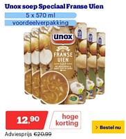 Promoties Unox soep speciaal franse uien - Unox - Geldig van 29/04/2024 tot 05/05/2024 bij Bol.com