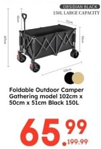 Foldable outdoor camper gathering black-Huismerk - Ochama