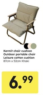 Promotions Kermit chair cushion outdoor portable chair leisure cotton cushion - Produit maison - Ochama - Valide de 29/04/2024 à 11/05/2024 chez Ochama