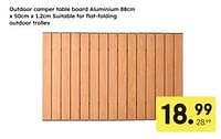 Outdoor camper table board aluminium suitable for flat folding outdoor trollev-Huismerk - Ochama