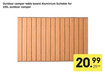 Promotions Outdoor camper table board aluminium suitable for outdoor camper - Produit maison - Ochama - Valide de 29/04/2024 à 11/05/2024 chez Ochama