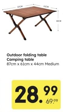 Promoties Outdoor folding table camping table - Huismerk - Ochama - Geldig van 29/04/2024 tot 11/05/2024 bij Ochama