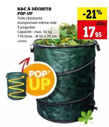 Promoties Sac à déchets pop up - Huismerk - Dema - Geldig van 29/04/2024 tot 02/06/2024 bij Dema