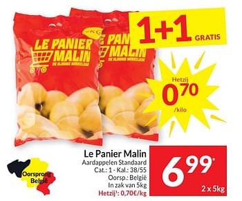 Promoties Aardappelen standaard - Le Panier Malin - Geldig van 30/04/2024 tot 05/05/2024 bij Intermarche