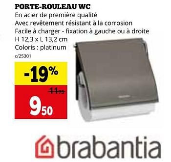 Promoties Porte rouleau wc - Brabantia - Geldig van 29/04/2024 tot 02/06/2024 bij Dema