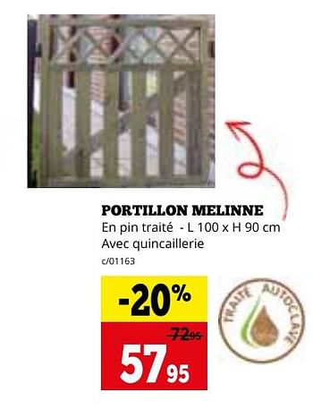Promotions Portillon melinne - Produit maison - Dema - Valide de 29/04/2024 à 02/06/2024 chez Dema